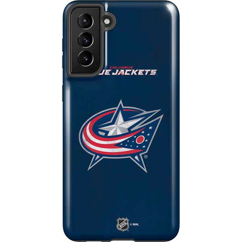 NHL Columbus Blue Jackets Distressed Galaxy S21 Plus 5G Pro Case