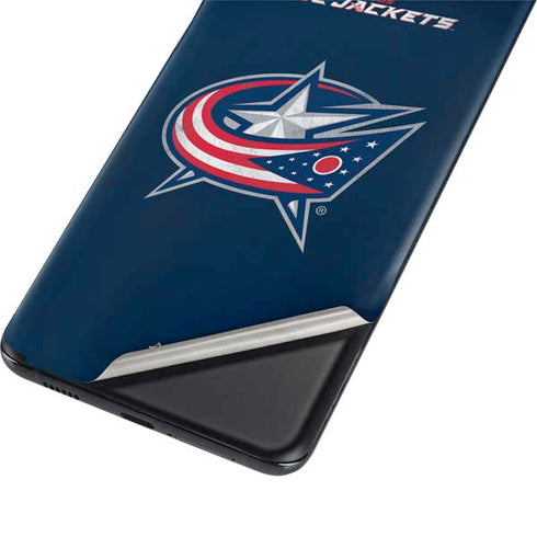 NHL Columbus Blue Jackets Distressed Galaxy S21 Plus 5G Skin