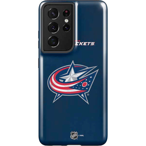 NHL Columbus Blue Jackets Distressed Galaxy S21 Ultra 5G Pro Case