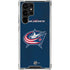 NHL Columbus Blue Jackets Distressed Galaxy S22 Ultra Clear Case