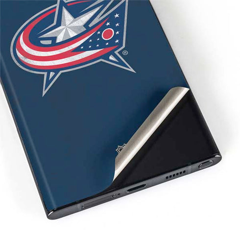 NHL Columbus Blue Jackets Distressed Galaxy S22 Ultra Skin
