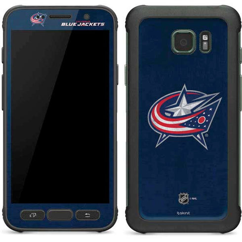 NHL Columbus Blue Jackets Distressed Galaxy S7 Active Skin