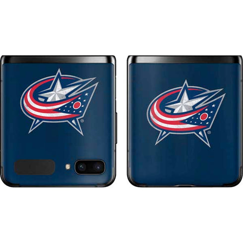 NHL Columbus Blue Jackets Distressed Galaxy Z Flip Skin