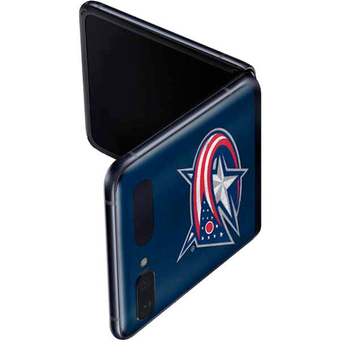 NHL Columbus Blue Jackets Distressed Galaxy Z Flip Skin