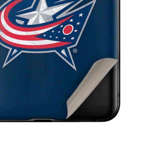NHL Columbus Blue Jackets Distressed Galaxy Z Flip Skin