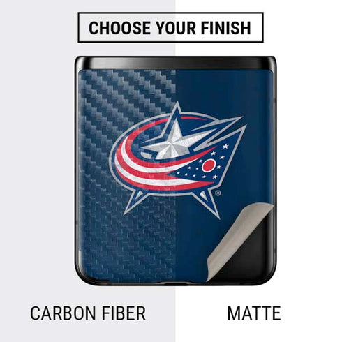 NHL Columbus Blue Jackets Distressed Galaxy Z Flip Skin