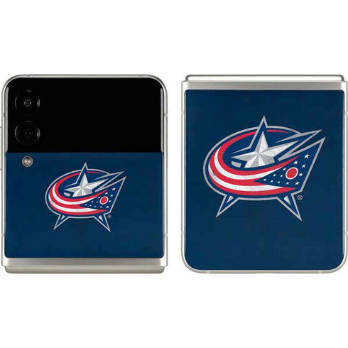 NHL Columbus Blue Jackets Distressed Galaxy Z Flip3 5G Skin