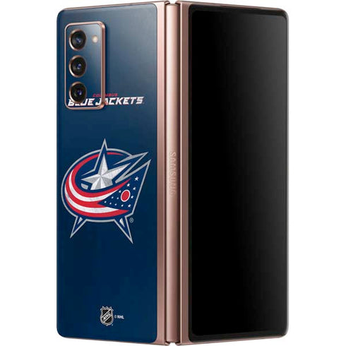 NHL Columbus Blue Jackets Distressed Galaxy Z Fold2 5G Skin