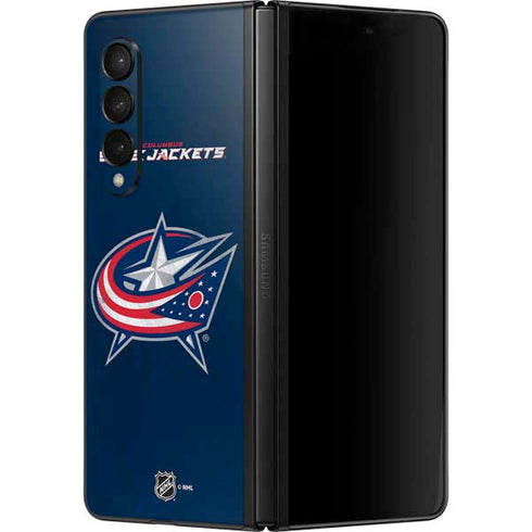 NHL Columbus Blue Jackets Distressed Galaxy Z Fold3 5G Skin