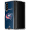 NHL Columbus Blue Jackets Distressed Galaxy Z Fold4 5G Clear Case