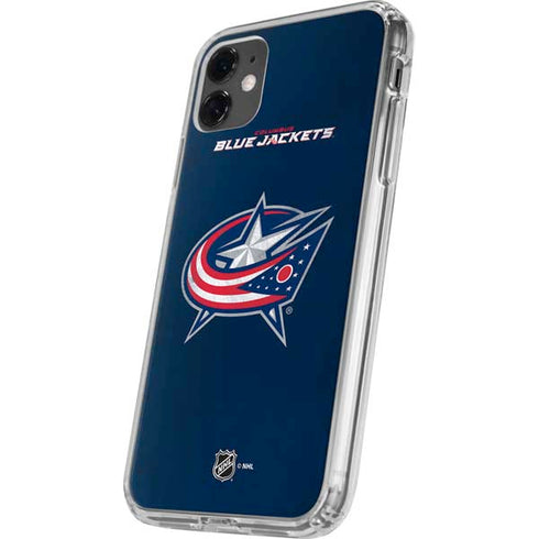 NHL Columbus Blue Jackets Distressed iPhone 11 Clear Case