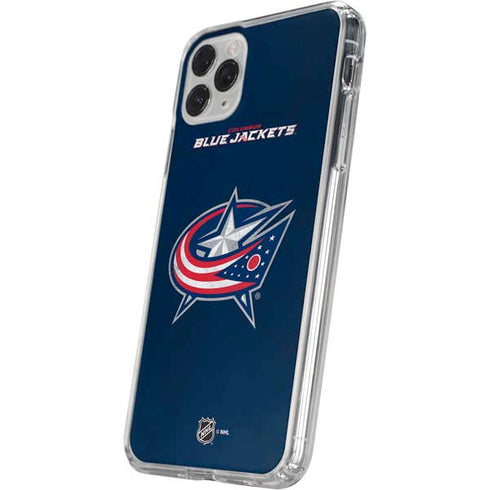 NHL Columbus Blue Jackets Distressed iPhone 11 Pro Clear Case
