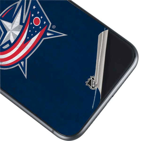 NHL Columbus Blue Jackets Distressed iPhone 11 Skin