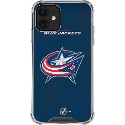 NHL Columbus Blue Jackets Distressed iPhone 12 Mini Clear Case