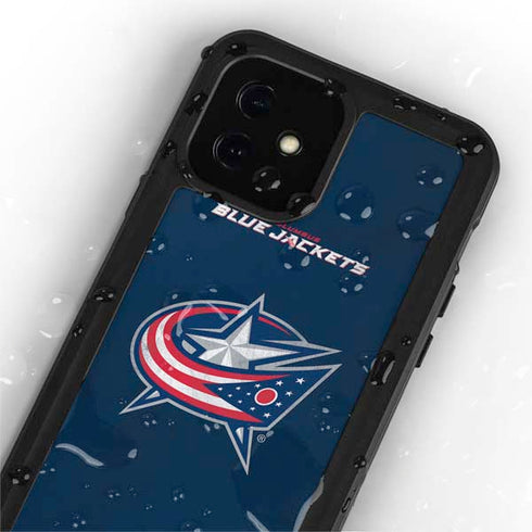 NHL Columbus Blue Jackets Distressed iPhone 12 Mini Waterproof Case