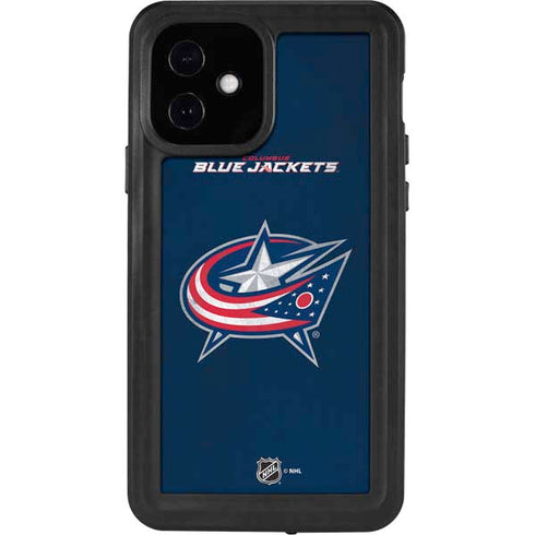NHL Columbus Blue Jackets Distressed iPhone 12 Waterproof Case