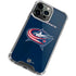 NHL Columbus Blue Jackets Distressed iPhone 13 Pro Clear Case