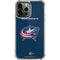 NHL Columbus Blue Jackets Distressed iPhone 13 Pro Max Clear Case