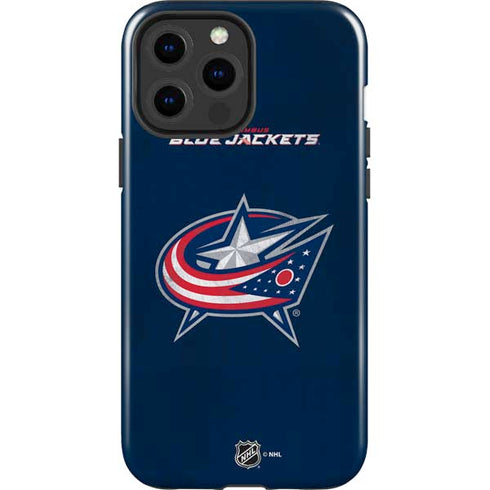 NHL Columbus Blue Jackets Distressed iPhone 13 Pro Max Impact Case