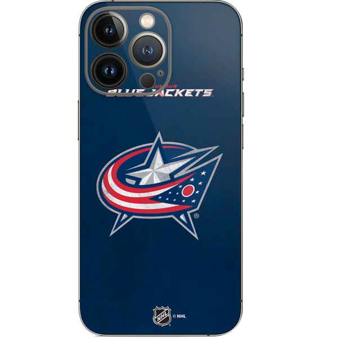 NHL Columbus Blue Jackets Distressed iPhone 13 Pro Skin