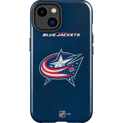 NHL Columbus Blue Jackets Distressed iPhone 14 Plus Impact Case