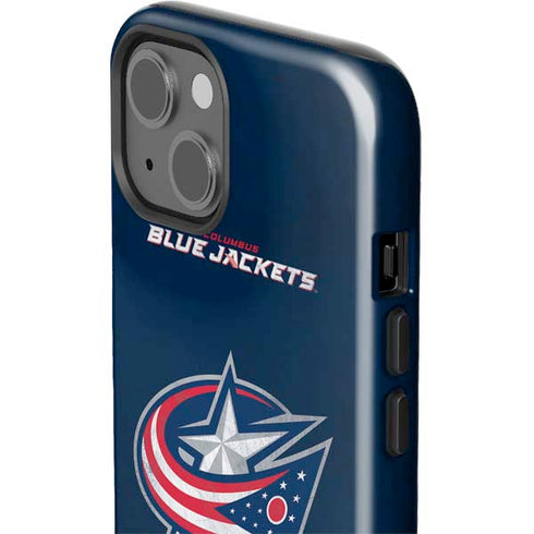 NHL Columbus Blue Jackets Distressed iPhone 15 Plus Impact Case