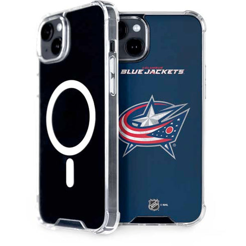 NHL Columbus Blue Jackets Distressed iPhone 15 MagSafe Case