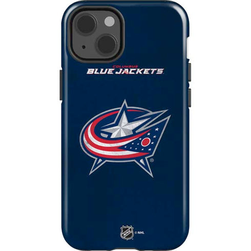 NHL Columbus Blue Jackets Distressed iPhone 15 Impact Case
