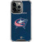 NHL Columbus Blue Jackets Distressed iPhone 14 Pro Clear Case