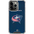 NHL Columbus Blue Jackets Distressed iPhone 14 Pro Clear Case