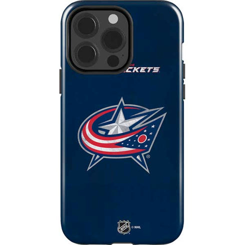 NHL Columbus Blue Jackets Distressed iPhone 14 Pro Impact Case