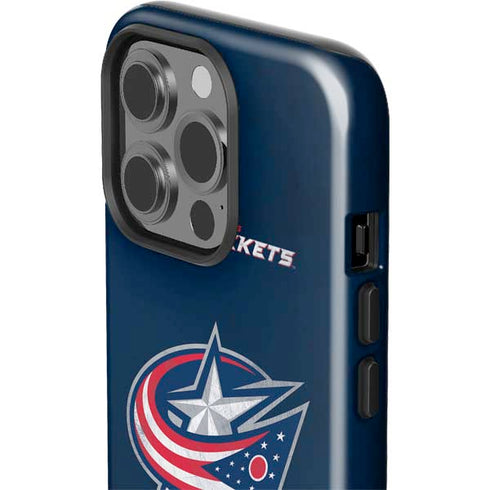 NHL Columbus Blue Jackets Distressed iPhone 14 Pro Impact Case