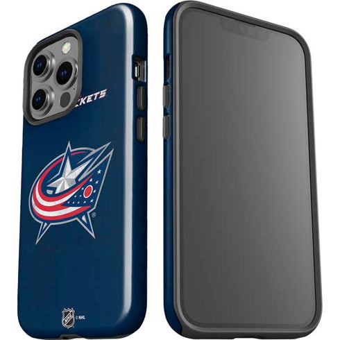 NHL Columbus Blue Jackets Distressed iPhone 14 Pro Impact Case