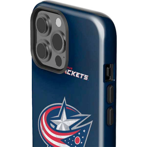 NHL Columbus Blue Jackets Distressed iPhone 15 Pro Max Impact Case