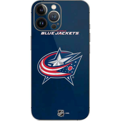 NHL Columbus Blue Jackets Distressed iPhone 14 Pro Max Skin