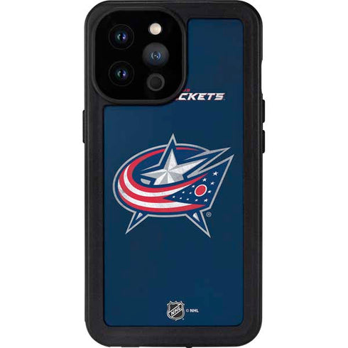 NHL Columbus Blue Jackets Distressed iPhone 14 Pro Max Waterproof Case