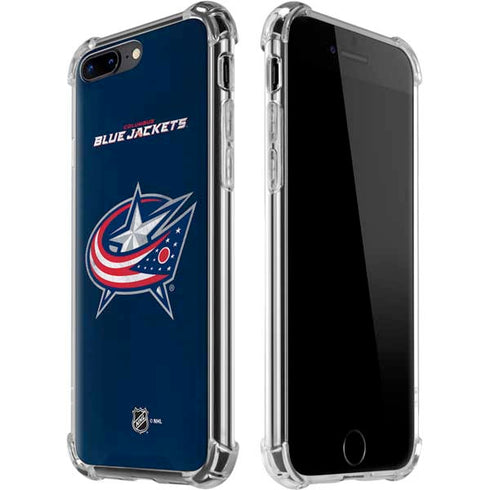 NHL Columbus Blue Jackets Distressed iPhone 7/8 Plus Clear Case
