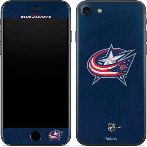 NHL Columbus Blue Jackets Distressed iPhone 8 Skin