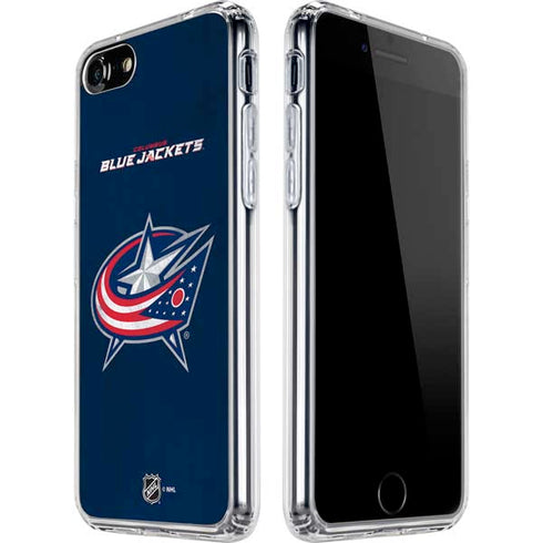 NHL Columbus Blue Jackets Distressed iPhone SE (2nd & 3rd Gen) Clear Case