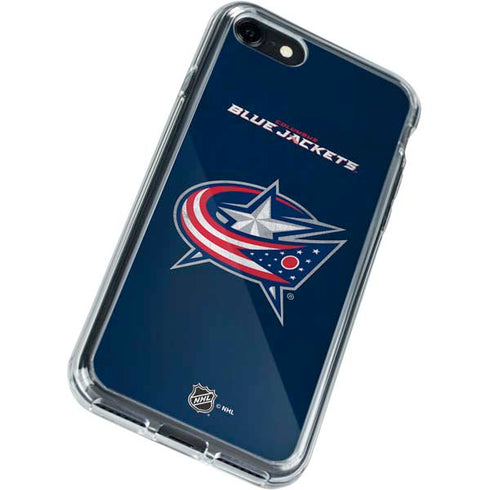 NHL Columbus Blue Jackets Distressed iPhone SE (2nd & 3rd Gen) Clear Case
