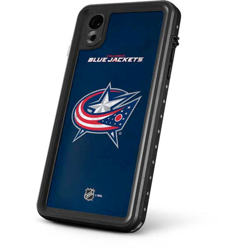 NHL Columbus Blue Jackets Distressed iPhone XR Waterproof Case