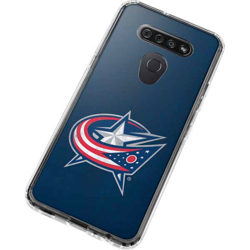 NHL Columbus Blue Jackets Distressed LG K51/Q51 Clear Case