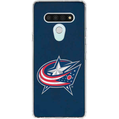 NHL Columbus Blue Jackets Distressed LG Stylo 6 Clear Case