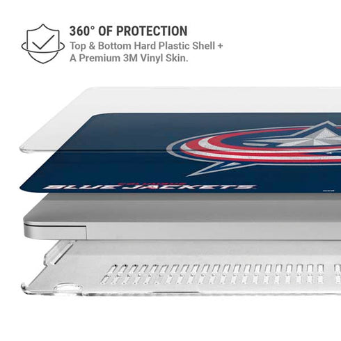 NHL Columbus Blue Jackets Distressed MacBook Air 13in M1 (2021) Case plus Skin