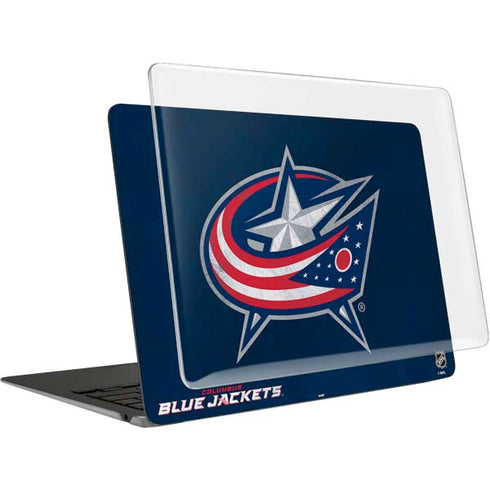 NHL Columbus Blue Jackets Distressed MacBook Air 15in (2023-2025) Case plus Skin