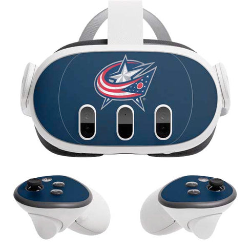 NHL Columbus Blue Jackets Distressed Meta Quest 3 Skin