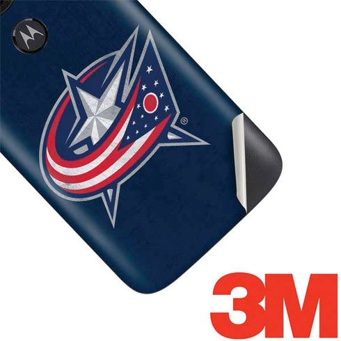 NHL Columbus Blue Jackets Distressed Moto E5 Play Skin