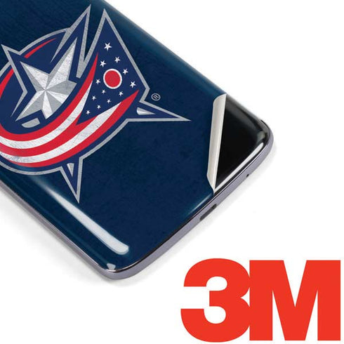 NHL Columbus Blue Jackets Distressed Moto E5 Plus Skin