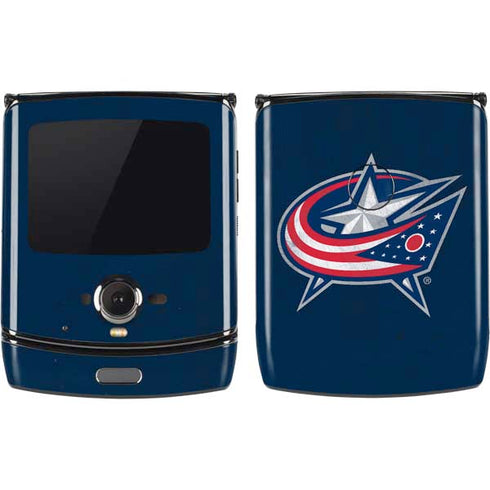 NHL Columbus Blue Jackets Distressed Motorola RAZR Skin