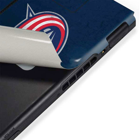 NHL Columbus Blue Jackets Distressed Nintendo Switch Bundle Skin